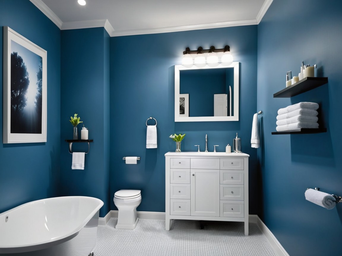 Small Blue Bathroom Decorating Ideas