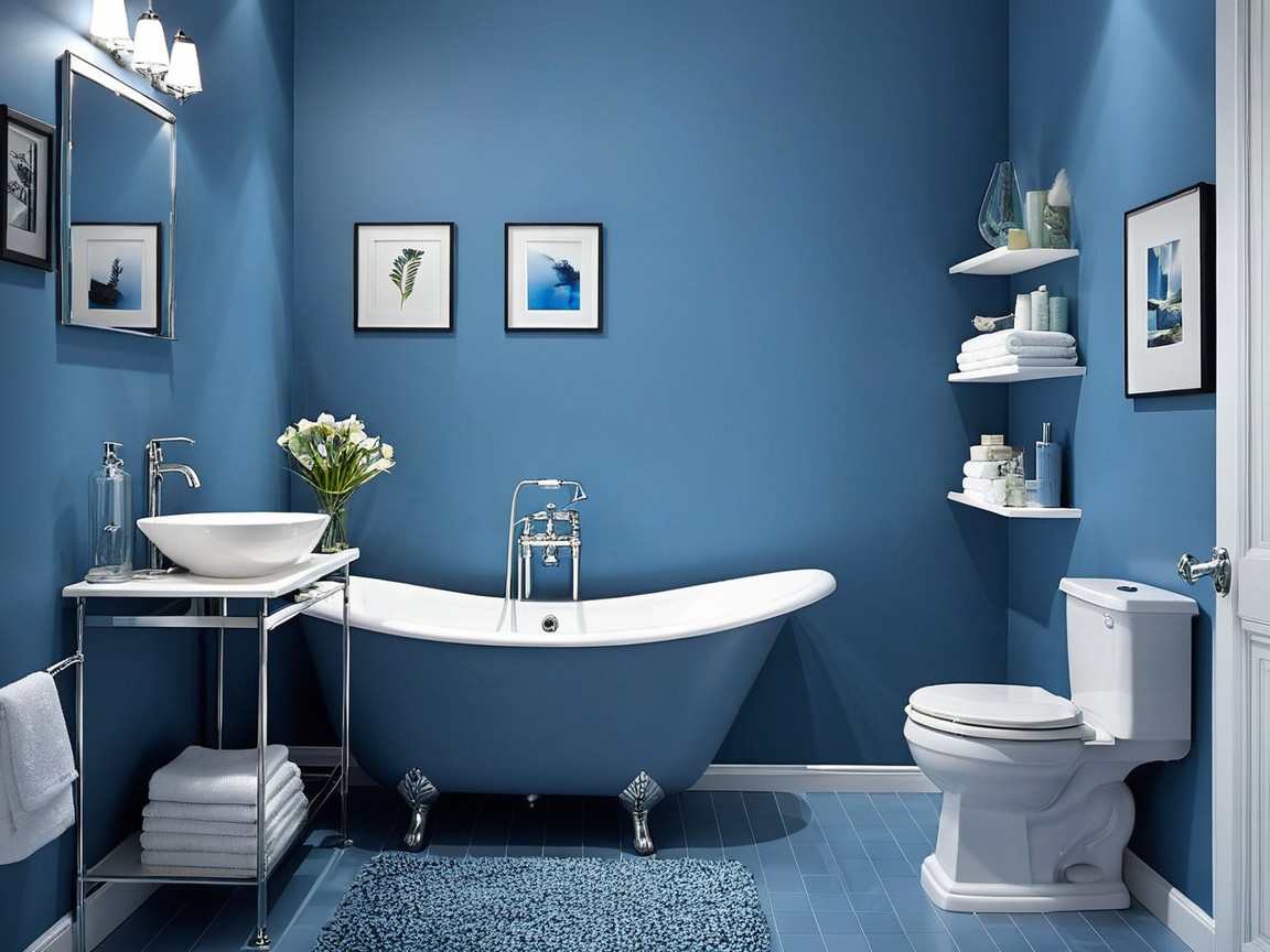 Small Blue Bathroom Decorating Ideas