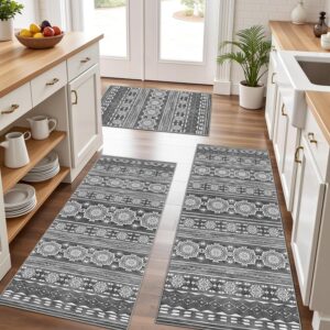 boho kitchen rugs sets 3 piece with runner floral kitchen floor mat